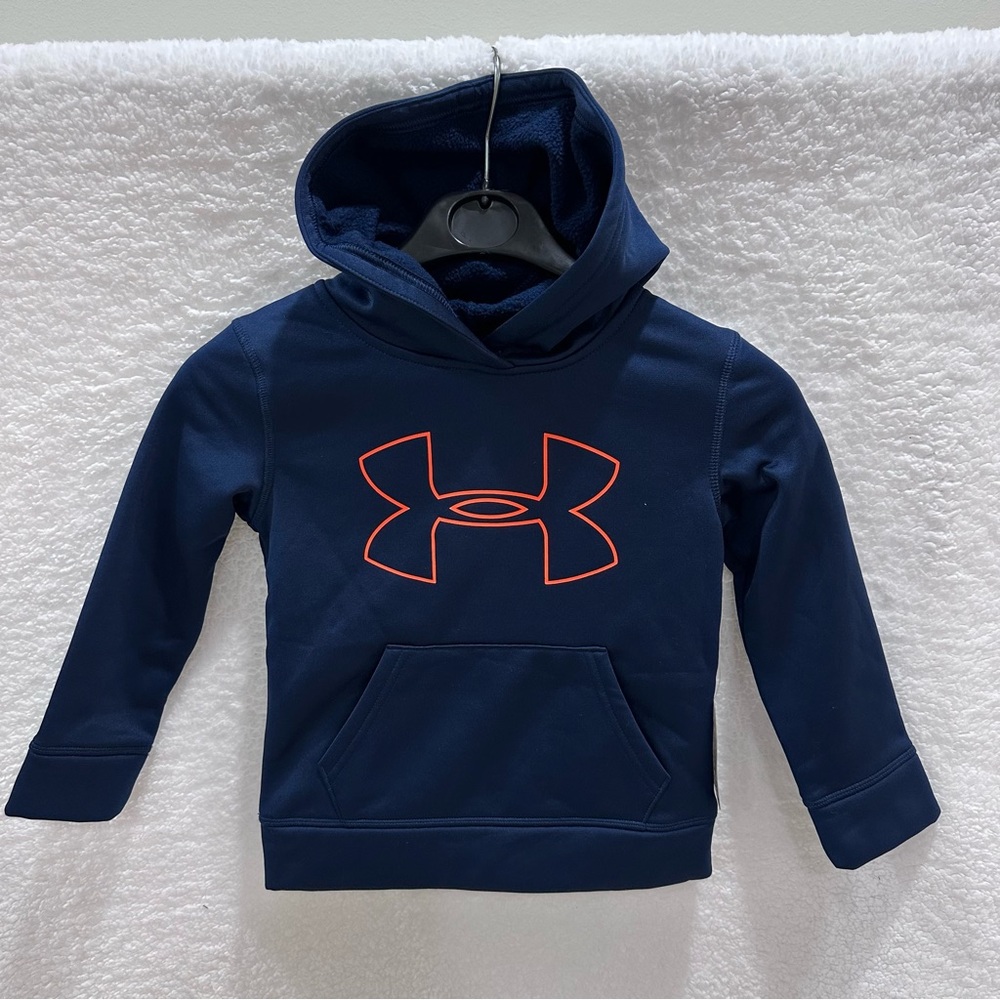 Boys Navy Blue Under Armour Sweatshirt Hoodie